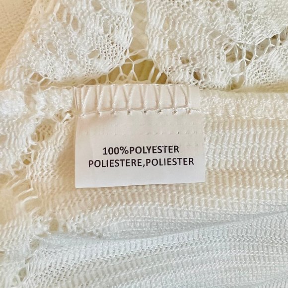 NWT Anthropologie Deletta Riley Long Sleeve Off-shoulder Crochet Lace Smock Top - Picture 13 of 14